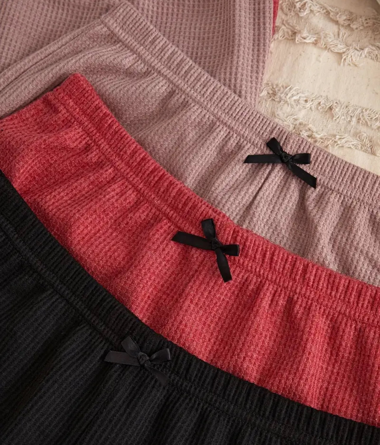 Burgundy, black, nude and black lining two piece